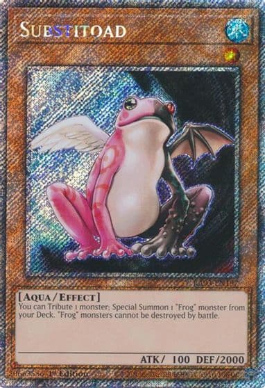 Substitoad Platinum Secret Rare Quarter Century Bonanza Yu-Gi-Oh! card