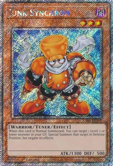 Junk Synchron Platinum Secret Rare Quarter Century Bonanza Yu-Gi-Oh! card