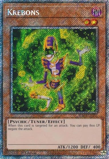 Krebons Platinum Secret Rare Quarter Century Bonanza Yu-Gi-Oh! card