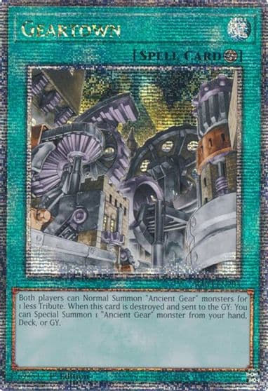 Geartown Quarter Century Secret Rare Quarter Century Bonanza Yu-Gi-Oh! card