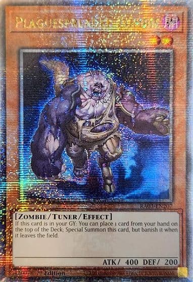 Plaguespreader Zombie Quarter Century Secret Rare Quarter Century Bonanza Yu-Gi-Oh! card
