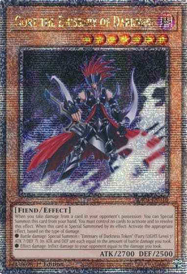 Gorz the Emissary of Darkness Quarter Century Secret Rare Quarter Century Bonanza Yu-Gi-Oh! card