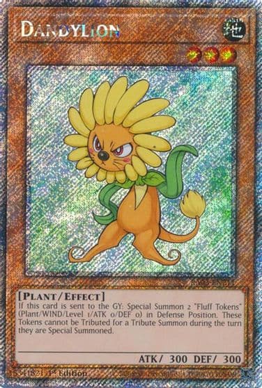 Dandylion Platinum Secret Rare Quarter Century Bonanza Yu-Gi-Oh! card