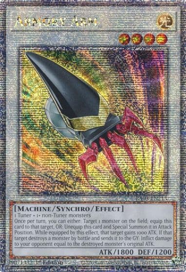 Armory Arm Quarter Century Secret Rare Quarter Century Bonanza Yu-Gi-Oh! card