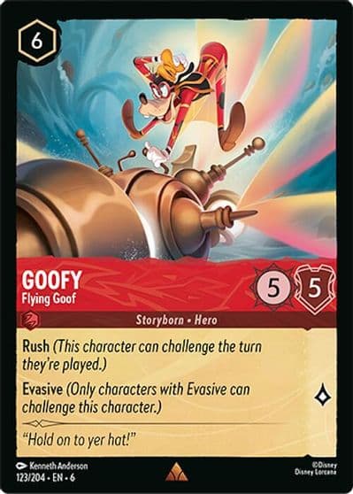 Goofy Flying Goof Azurite Sea Lorcana card