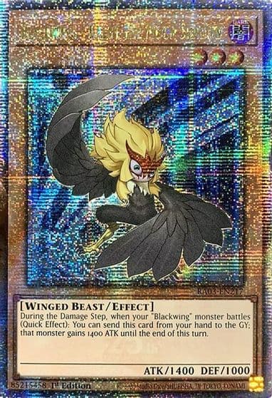 Blackwing Kalut the Moon Shadow Quarter Century Secret Rare Quarter Century Bonanza Yu-Gi-Oh! card