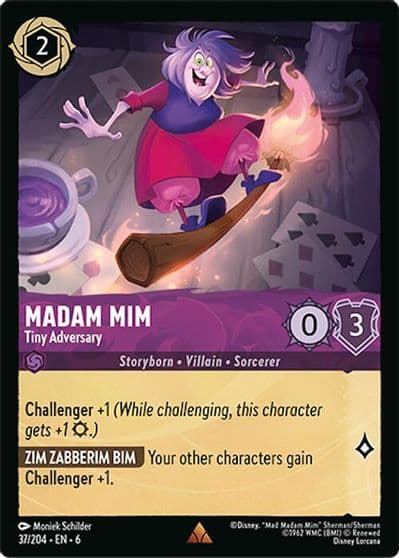 Madam Mim Tiny Adversary Azurite Sea Lorcana card
