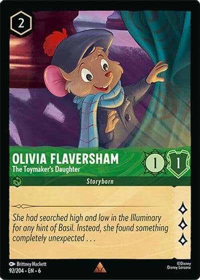 Olivia Flaversham The Toymakers Daughter Azurite Sea Lorcana card