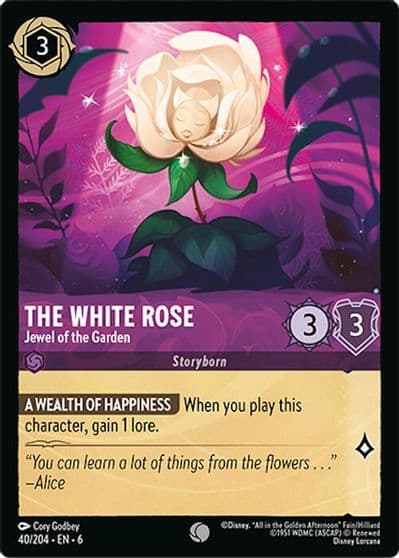 The White Rose Jewel of the Garden Azurite Sea Lorcana card