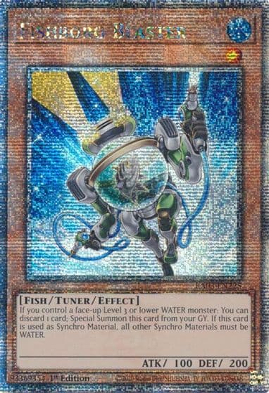Fishborg Blaster Quarter Century Secret Rare Quarter Century Bonanza Yu-Gi-Oh! card