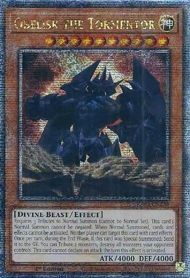 Obelisk the Tormentor Quarter Century Secret Rare Quarter Century Bonanza Yu-Gi-Oh! card