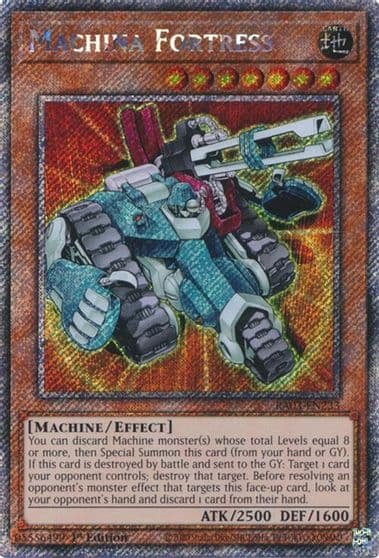 Machina Fortress Platinum Secret Rare Quarter Century Bonanza Yu-Gi-Oh! card