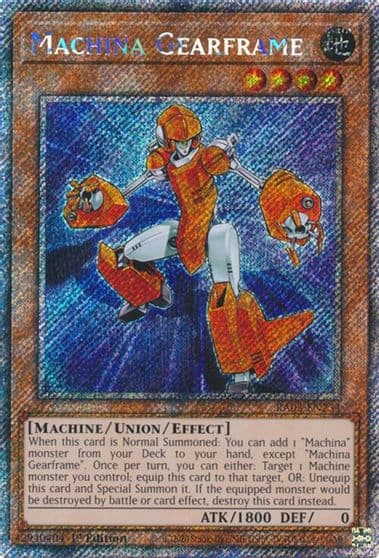 Machina Gearframe Platinum Secret Rare Quarter Century Bonanza Yu-Gi-Oh! card
