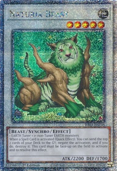Naturia Beast Quarter Century Secret Rare Quarter Century Bonanza Yu-Gi-Oh! card
