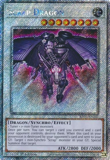 Scrap Dragon Platinum Secret Rare Quarter Century Bonanza Yu-Gi-Oh! card