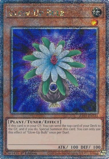 Glow Up Bulb Quarter Century Secret Rare Quarter Century Bonanza Yu-Gi-Oh! card