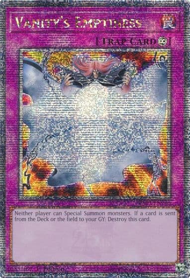 Vanitys Emptiness Quarter Century Secret Rare Quarter Century Bonanza Yu-Gi-Oh! card