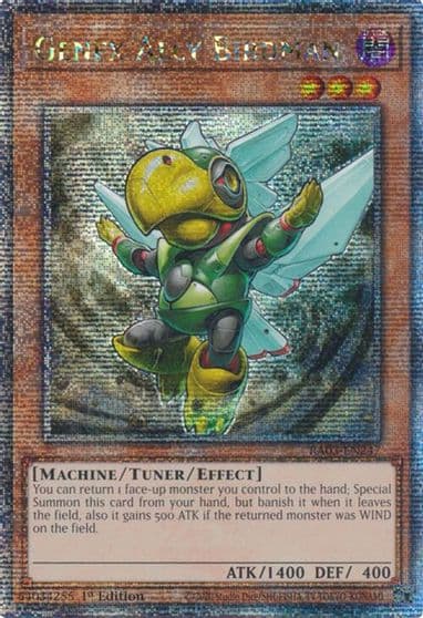 Genex Ally Birdman Quarter Century Secret Rare Quarter Century Bonanza Yu-Gi-Oh! card