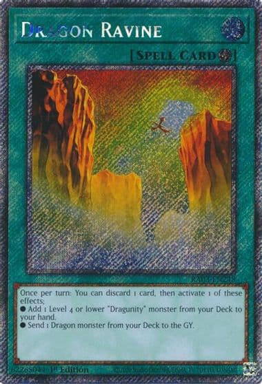 Dragon Ravine Platinum Secret Rare Quarter Century Bonanza Yu-Gi-Oh! card