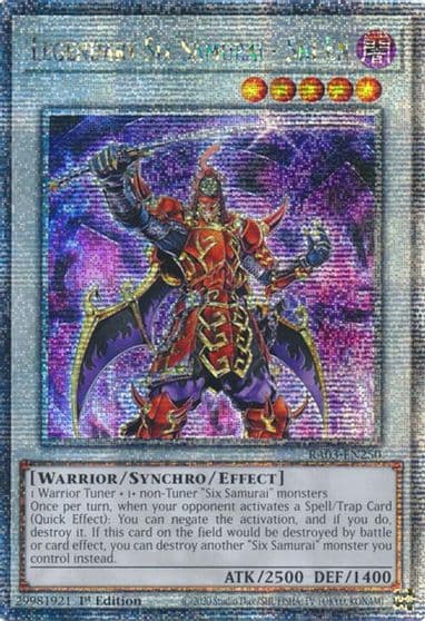 Legendary Six Samurai Shi En Quarter Century Secret Rare Quarter Century Bonanza Yu-Gi-Oh! card