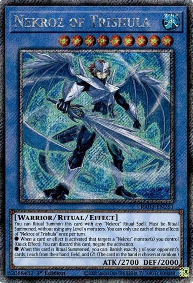 Nekroz of Trishula Platinum Secret Rare Quarter Century Bonanza Yu-Gi-Oh! card