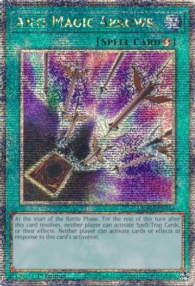 Anti Magic Arrows Quarter Century Secret Rare Quarter Century Bonanza Yu-Gi-Oh! card
