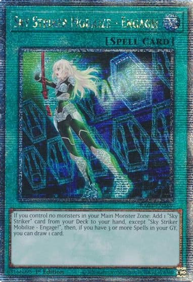 Sky Striker Mobilize Engage Quarter Century Secret Rare Quarter Century Bonanza Yu-Gi-Oh! card
