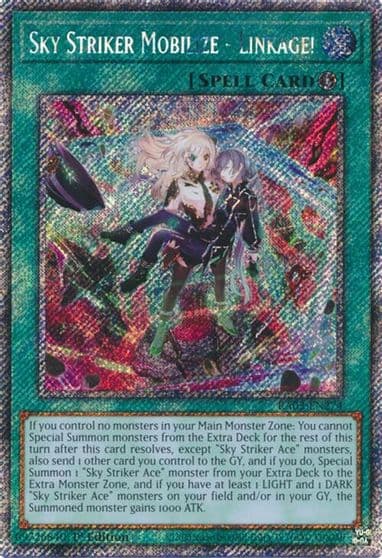 Sky Striker Mobilize Linkage Platinum Secret Rare Quarter Century Bonanza Yu-Gi-Oh! card