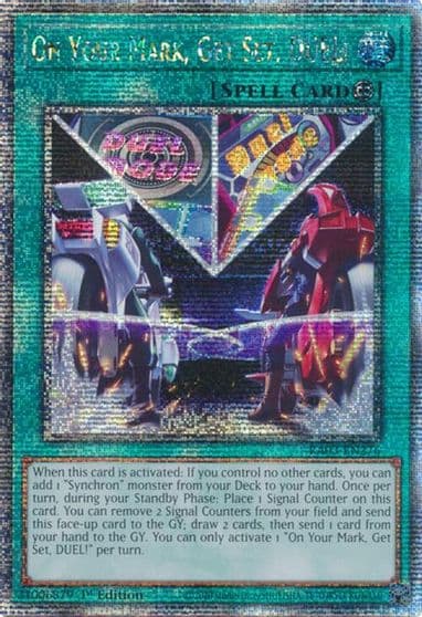 On Your Mark Get Set DUEL Quarter Century Secret Rare Quarter Century Bonanza Yu-Gi-Oh! card