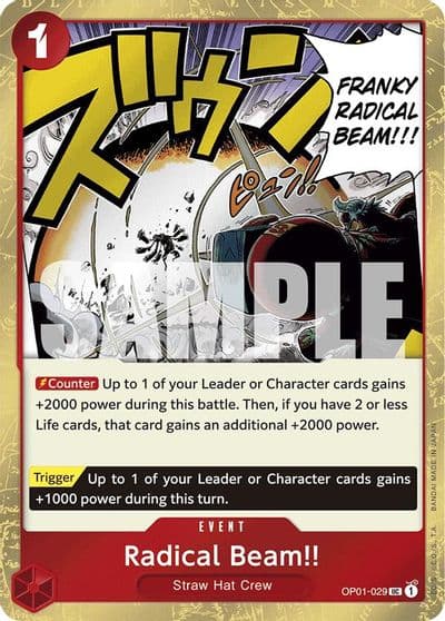 Radical Beam Jolly Roger Foil Premium Booster -The Best- One Piece card