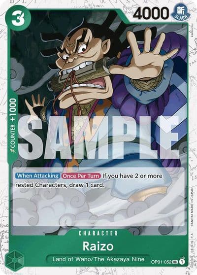 Raizo Jolly Roger Foil Premium Booster -The Best- One Piece card