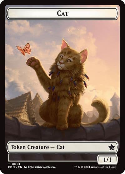 Cat 0001 Cat 0002 Doubled Sided Token Foundations Magic card