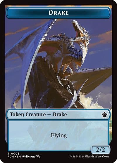Drake Goblin Doubled Sided Token Foundations Magic card