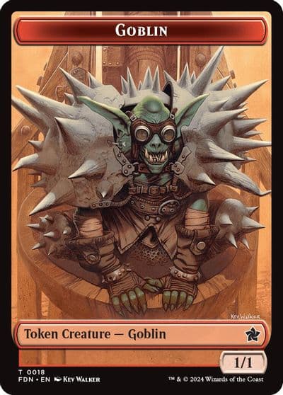 Goblin Zombie Doubled Sided Token Foundations Magic card