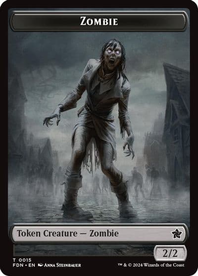 Zombie Insect Doubled Sided Token Foundations Magic card