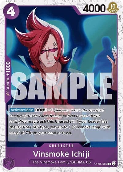 Vinsmoke Ichiji OP06 060 Jolly Roger Foil Premium Booster -The Best- One Piece card