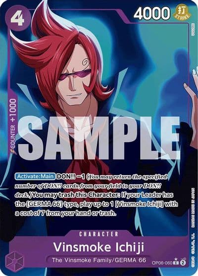 Vinsmoke Ichiji OP06 060 Full Art Premium Booster -The Best- One Piece card