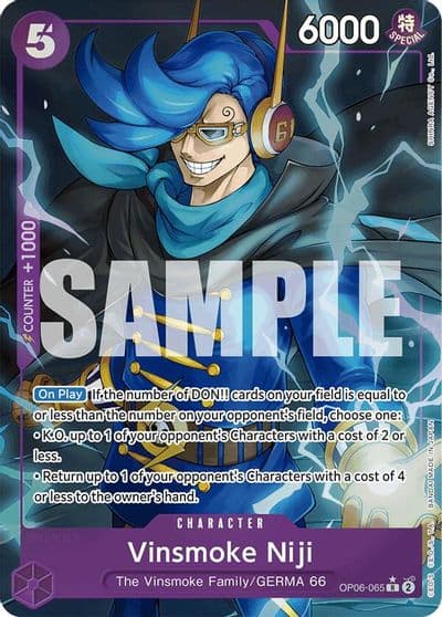 Vinsmoke Niji OP06 065 Alternate Art Premium Booster -The Best- One Piece card
