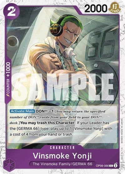 Vinsmoke Yonji OP06 066 Jolly Roger Foil Premium Booster -The Best- One Piece card