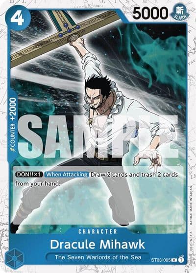 Dracule Mihawk ST03 005 Jolly Roger Foil Premium Booster -The Best- One Piece card