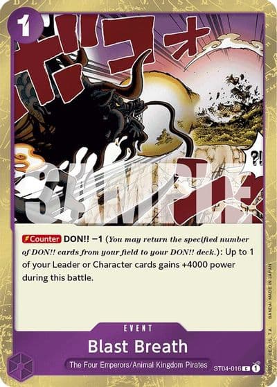 Blast Breath Jolly Roger Foil Premium Booster -The Best- One Piece card