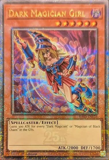 Dark Magician Girl Quarter Century Secret Rare C Quarter Century Bonanza Yu-Gi-Oh! card