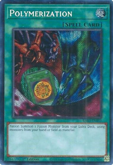 Polymerization A Alternate Art Secret Rare Quarter Century Bonanza Yu-Gi-Oh! card