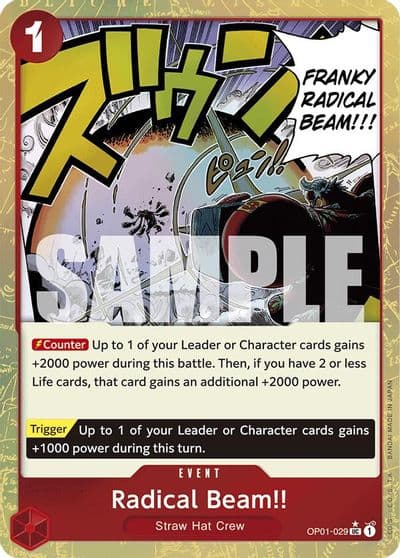 Radical Beam Textured Foil Premium Booster -The Best- One Piece card