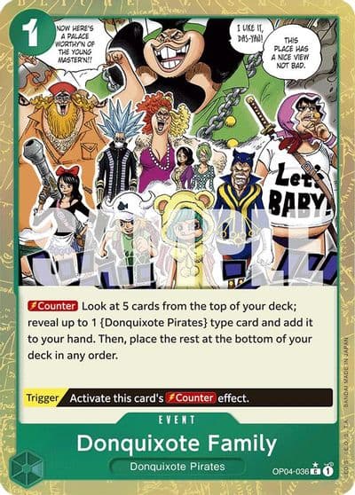 Donquixote Family Textured Foil Premium Booster -The Best- One Piece card