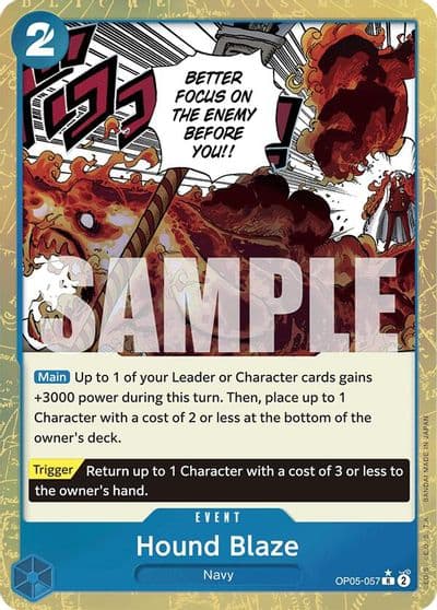 Hound Blaze Textured Foil Premium Booster -The Best- One Piece card