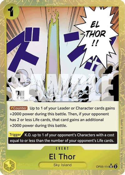El Thor Textured Foil Premium Booster -The Best- One Piece card