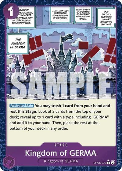 Kingdom of GERMA Textured Foil Premium Booster -The Best- One Piece card