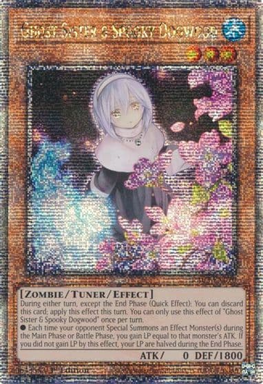 Ghost Sister and Spooky Dogwood Alternate Art Quarter Century Secret Rare Quarter Century Bonanza Yu-Gi-Oh! card