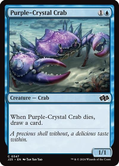 Purple Crystal Crab Foundations Jumpstart Magic card